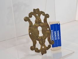 1 antike Barock Schlüssel Rosette, Messing (LOT773#MBS3)