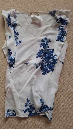 Pennyblack Sommer Top, Gr.38, Weiss mit blauen Blumen.HNp