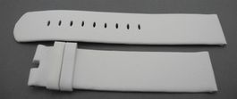 21 mm Leder Uhrenarmband weiss, Nr. 52a