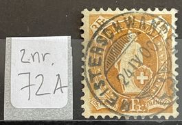 Znr 72A Sauber Vollstempel Meisterschwanden Luxus Stempel