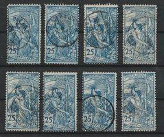 Lot 79 A, UPU 1900 25.Rp blau , gestempelt