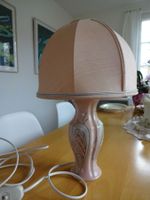 Unikat- Tischlampe Limoges lachsrosa, handgemalt! Schön!