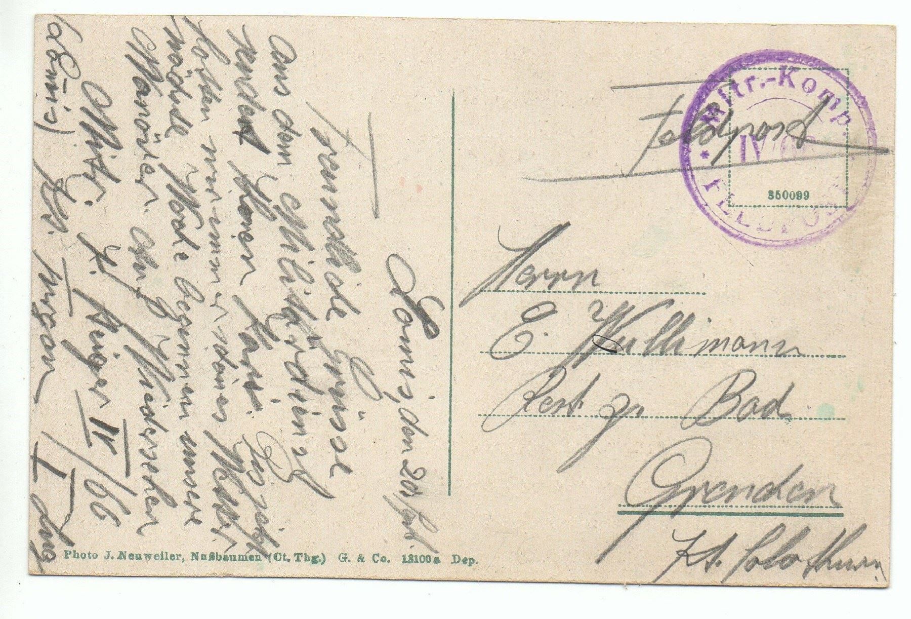 Cartoline postali: Gruss aus WEINGARTHEN b. Münchwilen – Usato da Jona venduto da philajona 1