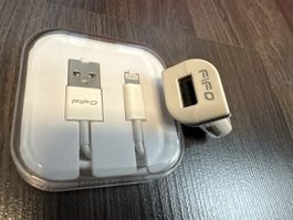 FIFO Auto Ladegerät mit Kabel iPhone/iPad weiss