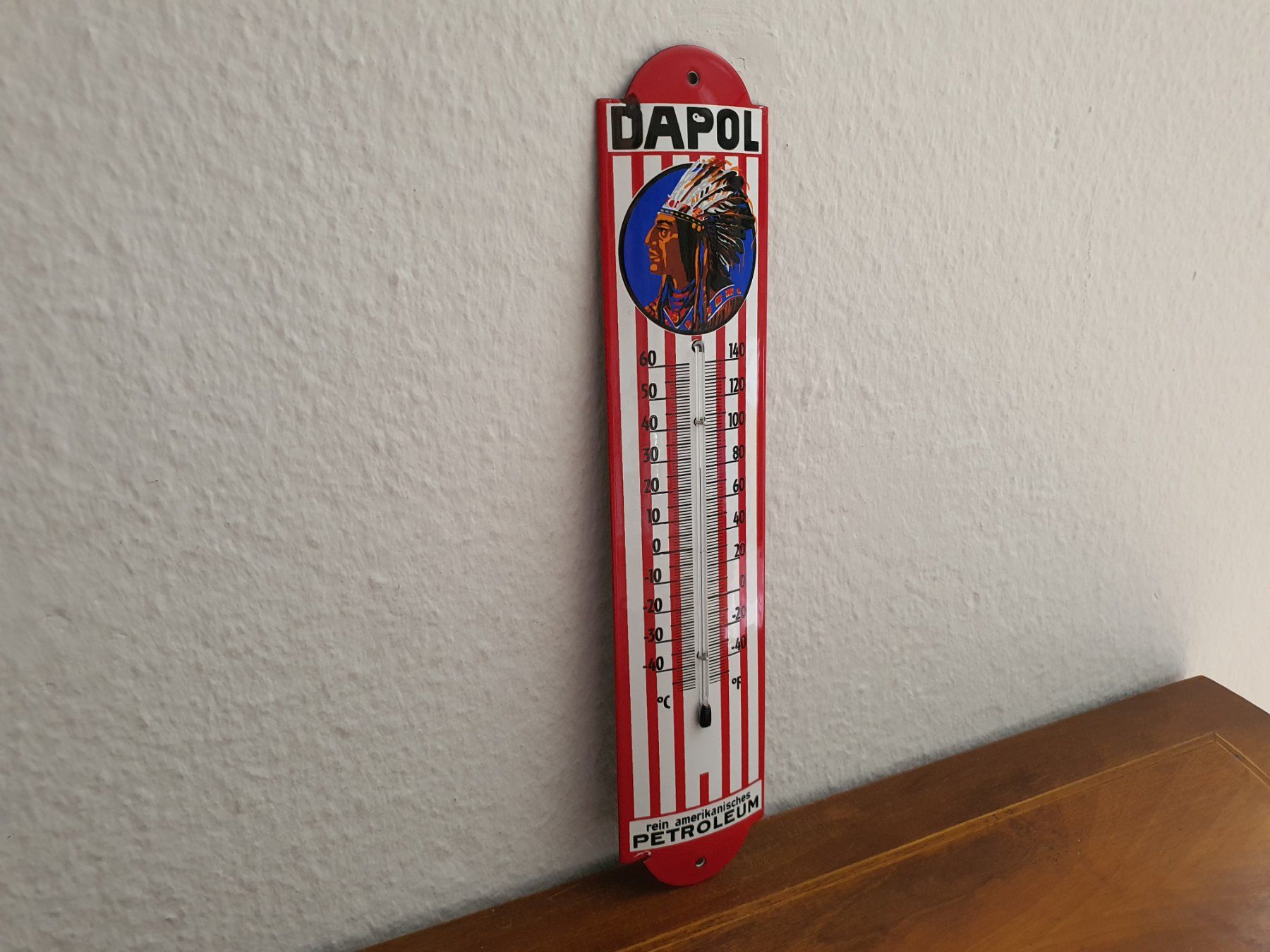 Schilder: Emailschild Thermometer DAPOL Petroleum Emaille Schild Retro – Neu (gemäss Beschreibung) aus Schaffhausen von  6