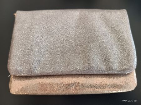 Pochette argent et doré irisée Birchbox - neuve