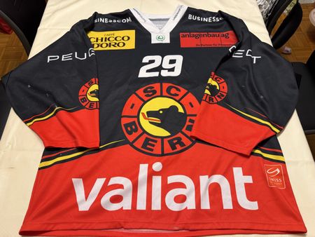 SC Bern Gameworntrikot Junioren Nummer 29 Grösse XL