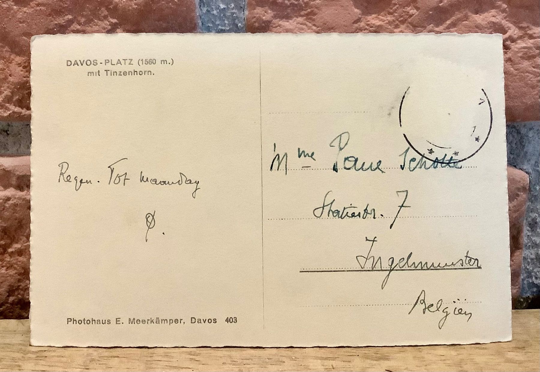 Cartoline postali: DAVOS-PLATZ & Tinzenhorn – Usato da Root venduto da ENGLAND-TREASURES 2