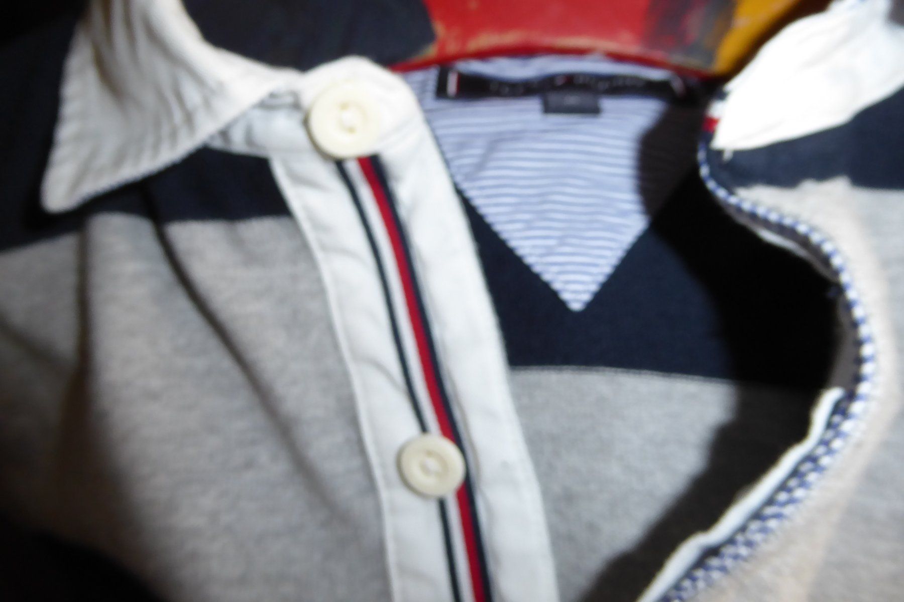 Tommy Hilfiger Maglioni & Felpe: Tommy Hilfiger Polo Gr. M  Pullover gestreift blau/grau – Usato da Langenthal venduto da Drathesel 4