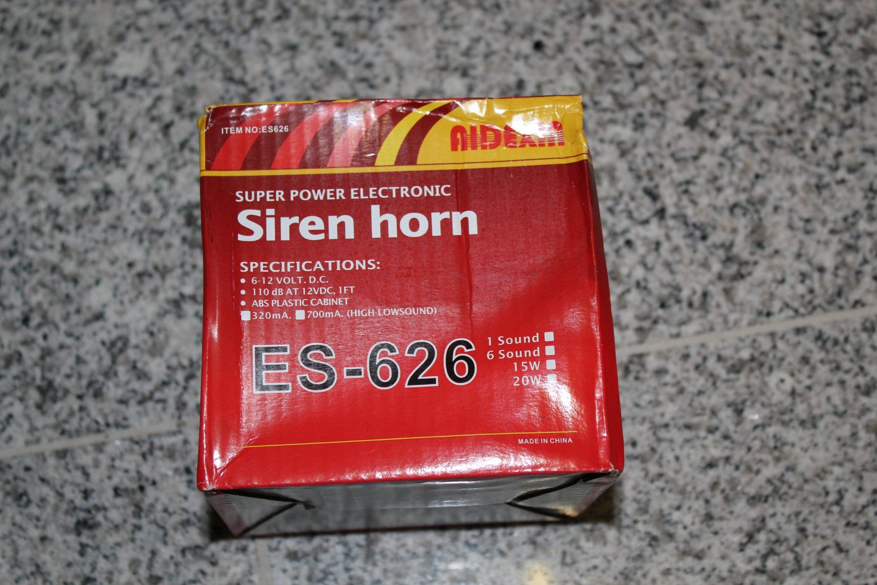 Sistemi d'allarme: Siren horn 6-12 Volt 110db ES-626 – Nuovo e nell'imballaggio originale da Erlenbach ZH venduto da ultraSale 1