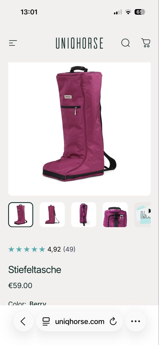 Taschen: Reitstiefel Tasche Beere – Gebraucht aus Dürnten von Sheini8 4