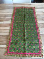 75x 37 cm Vintage Handwoven Table Runner, Green Floral