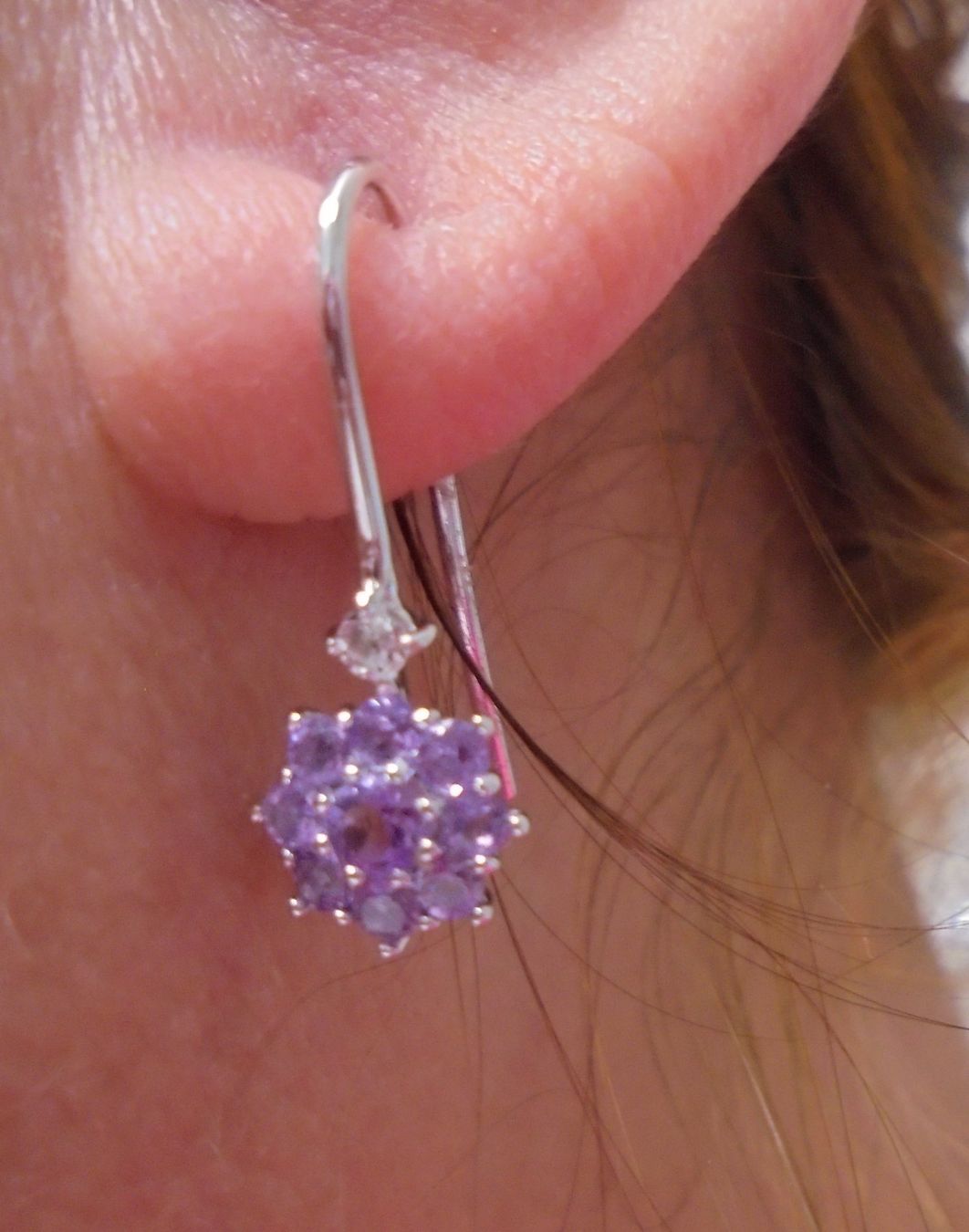 Boucles d'oreille: Echtschmuck: Amethyst-Silberohrhänger – Neuf (Voir description) à Zuchwil par maumauchi 8