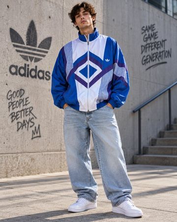 Veste Vintage ADIDAS / Colorblock 80s-90s– Rare, Taille L/XL