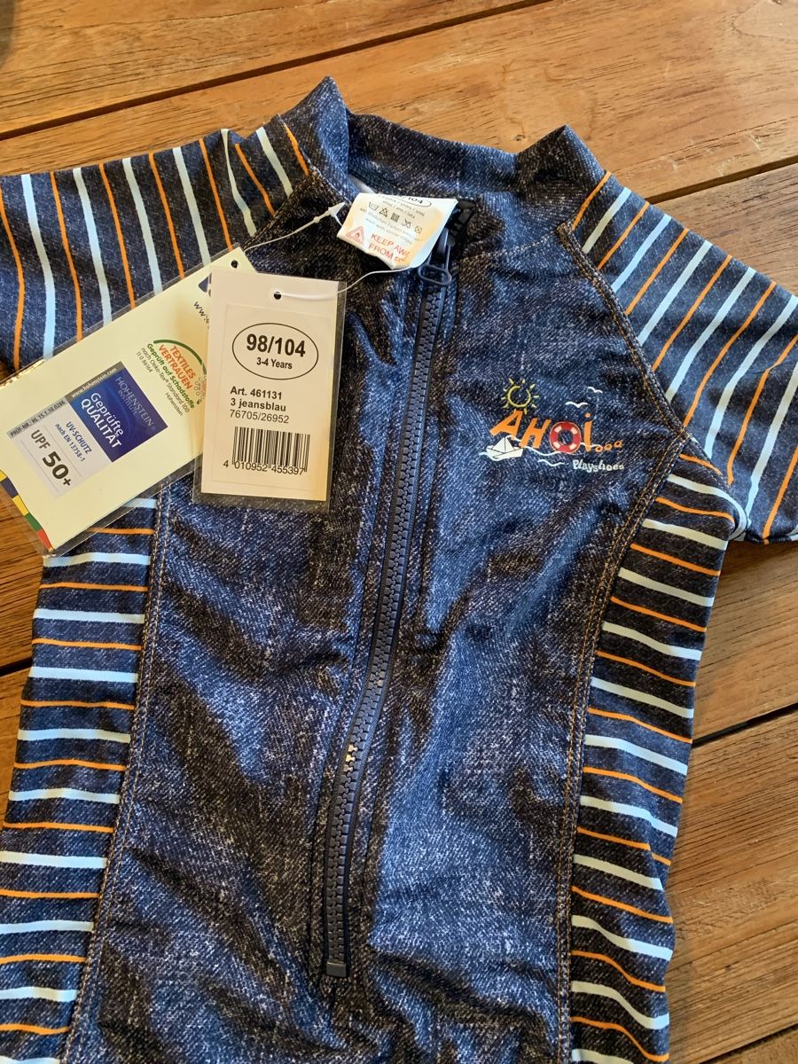 Costumi da bagno: Neu UV Anzug gr. 98/104 – Nuovo e nell'imballaggio originale da Attelwil venduto da TaraLee 1
