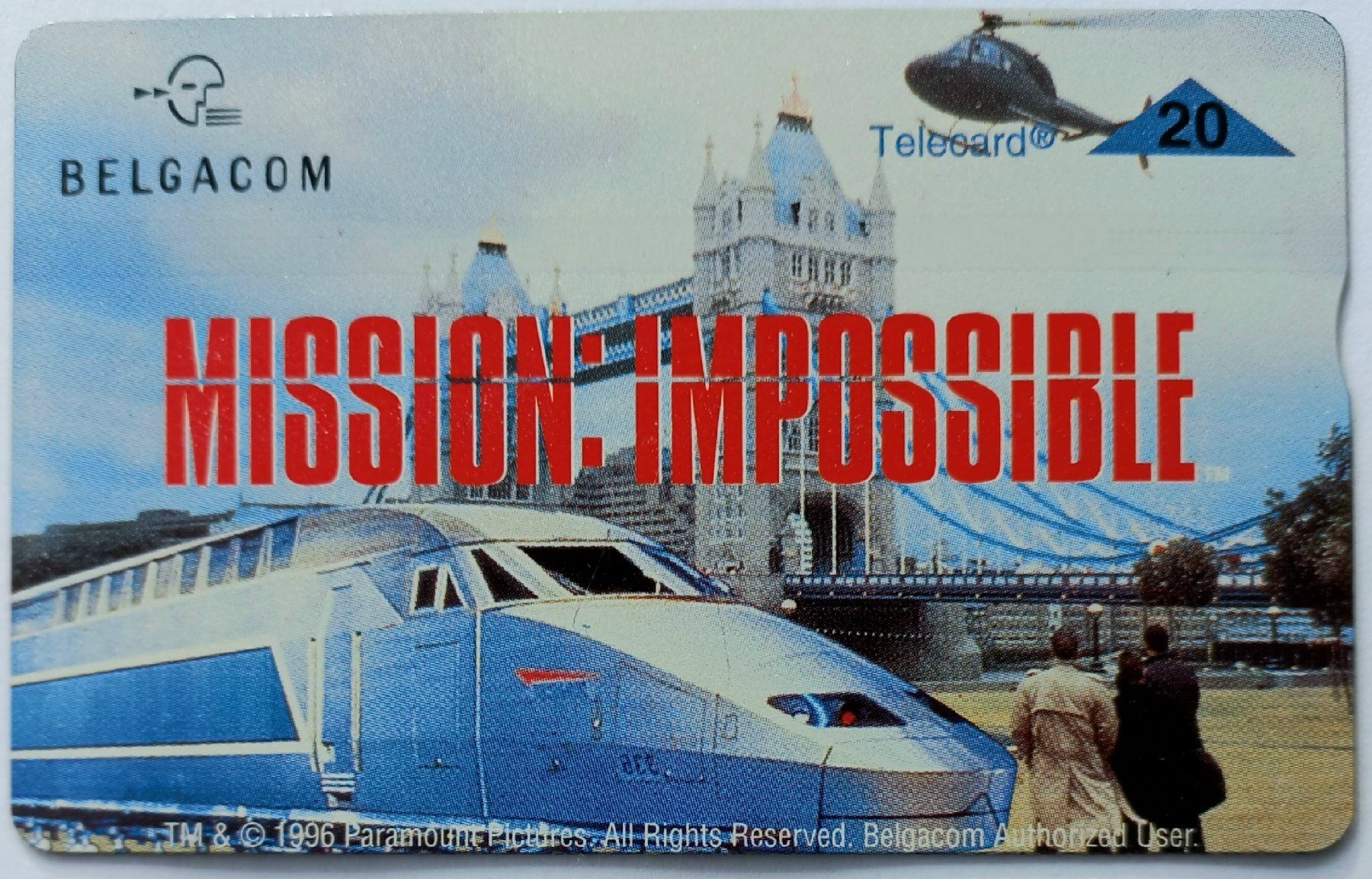 Telefon- & Taxkarten: Taxcard Belgacom - MISSION IMPOSSIBLE – Gebraucht aus Niederuzwil von lubimaja
