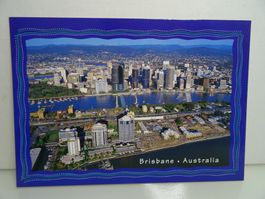 Postkarte Brisbane Australien Skyline Hochhäuser Fluss Sc...