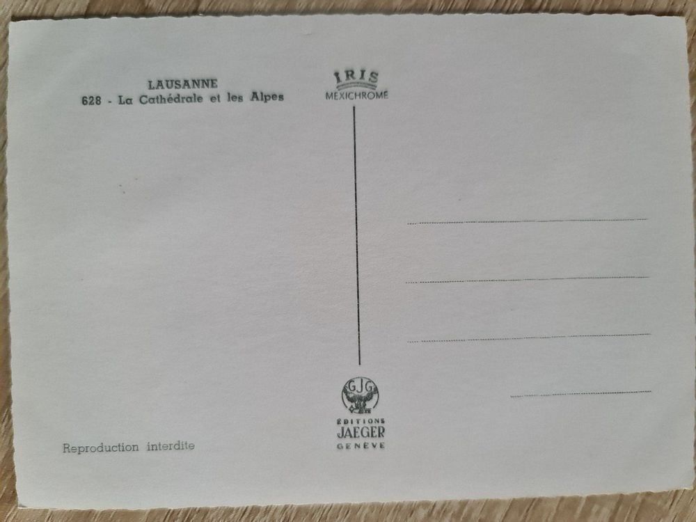 Cartoline postali: Ansichtskarte Lausanne – Nuovo (secondo la descrizione) da Dintikon venduto da Vexi 1
