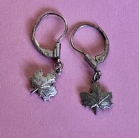 Ohrenringe Kanada Ahornblatt (silber)
