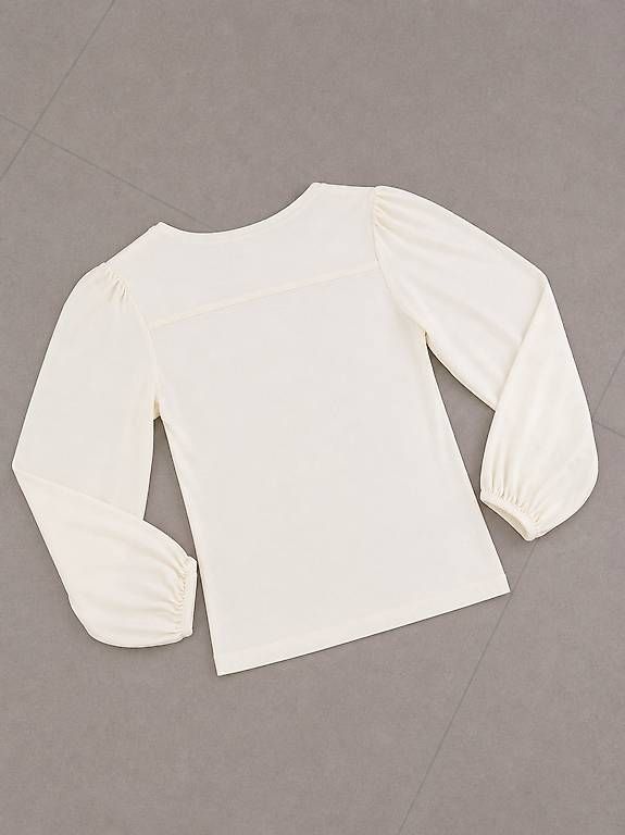Blusen: Bluse mit Puffärmeln Gr. S Weiss – Gebraucht aus Merlischachen von GlamGarb 4