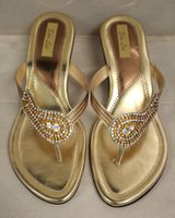 Sandaletten San Lee gold Strass Grösse 38 neu