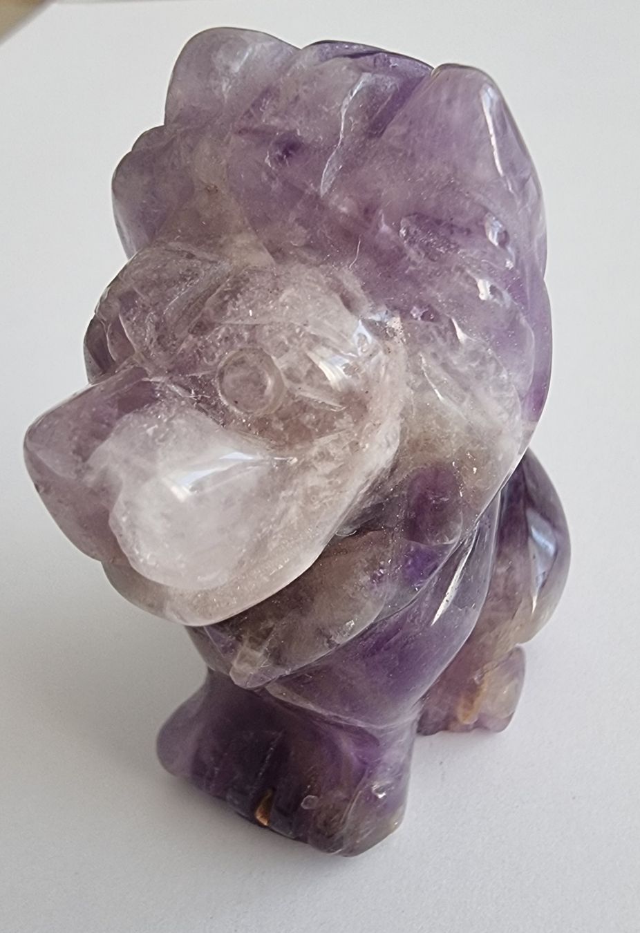 Statuette: Amethyst Löwe Statue Figur – Nuovo e nell'imballaggio originale da Menziken venduto da Mirager 2