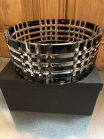 Orrefors Schweden Kristall Schale "Crystal Eye", Schwarz
