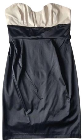 Robe bustier Naf Naf noire et crème - Taille 42 (38 CH)