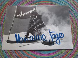 MARIANNE JÄGER CH SKI FAHRERIN ANTIKES AUTOGRAMM ORIGINAL