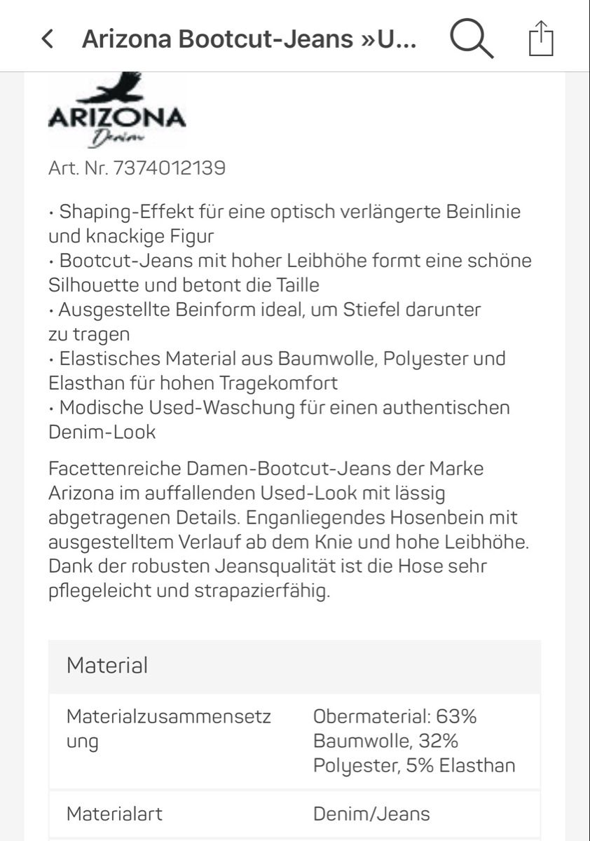Jeans: Neue Bootcut Jeans Lang Gr. 88 – Nuovo (secondo la descrizione) da Gelfingen venduto da jemehehi 2