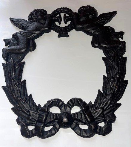 Tutte le decorazioni: Kranz mit 2 Engel Vintage Metall schwarz – Nuovo (secondo la descrizione) da Lutzenberg venduto da Pinschi01
