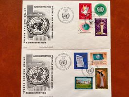 FDC UNO Genf 1969  2 Briefe (R12)