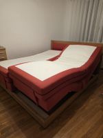 Boxspringbett elektrisch 180x200cm rot mit Motor 5892 Fr