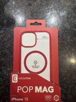 Coque iPhone 15 rouge Cellularline - neuf 