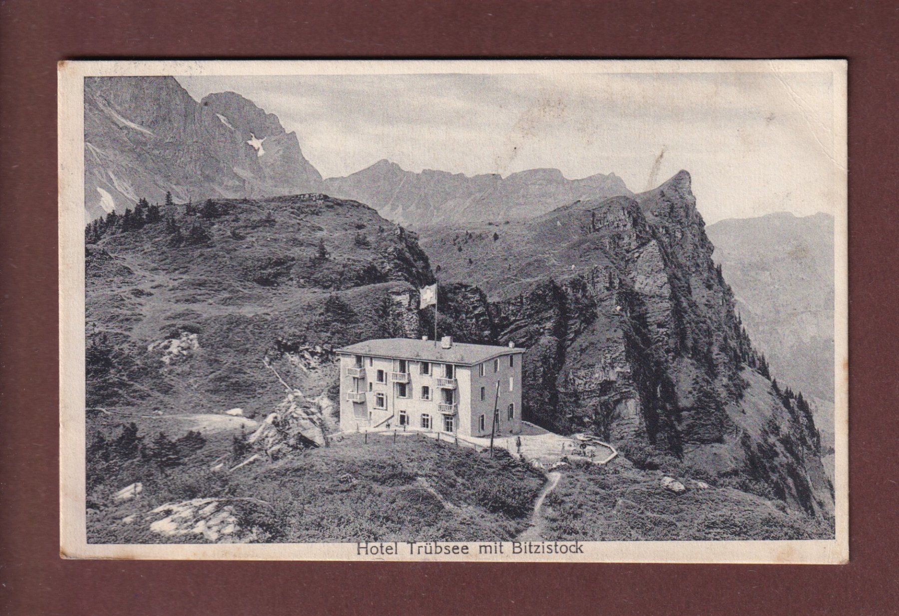 Cartoline postali: Hotel TRÜBSEE - Bitzistock - 1919 – Usato da Pully venduto da nicecards-shop