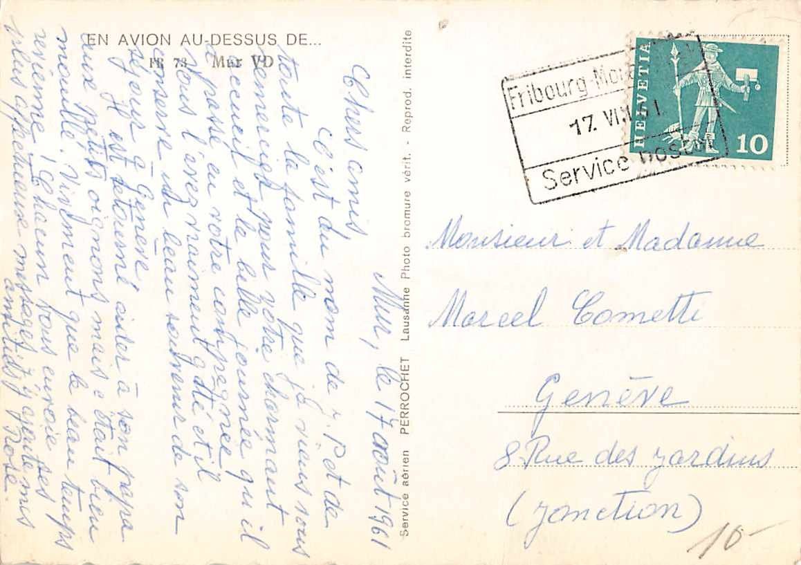 Ansichtskarten: Souvenir de  MUR 1961 VUE AERIENNE – Gebraucht aus Winterthur von SchatzchischtliWinti 1