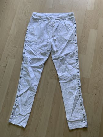 Weisse Sommerhose mit Knöpfen, Grösse 38,Top Zustand!