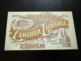 Sprüngli Zürcher Leckerli Schachtel, leer, Vintage, Zürich!