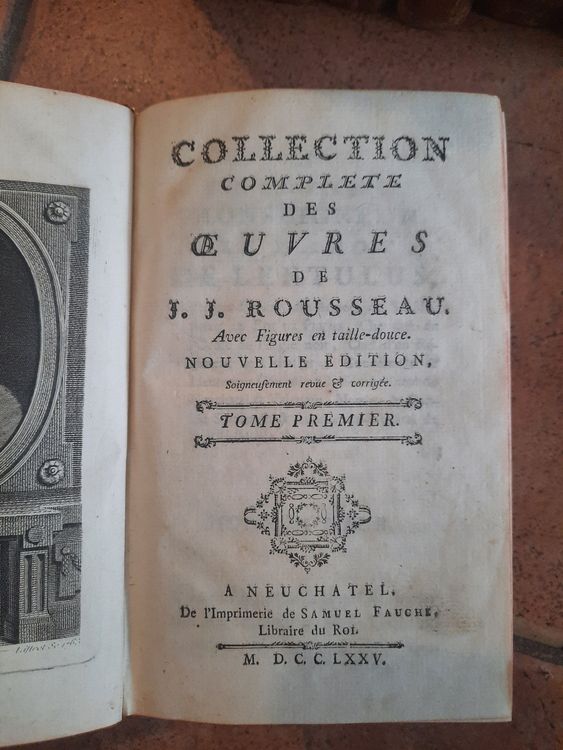 Rousseau Collection des oeuvres 1775 Neuchatel 10 vol de 11 (Gebraucht ...