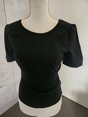 Hanro Shirt schwarz Grösse M Baumwolle Lycra 