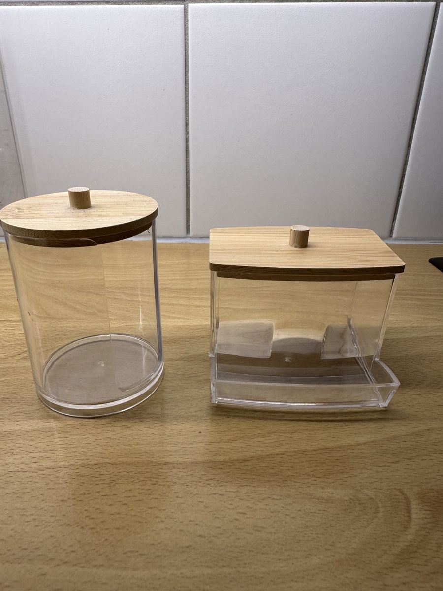 Make-up: Praktisches Stäbchenhalter und Pads Glas – Nuovo (secondo la descrizione) da Richterswil venduto da Tamtamgirl2