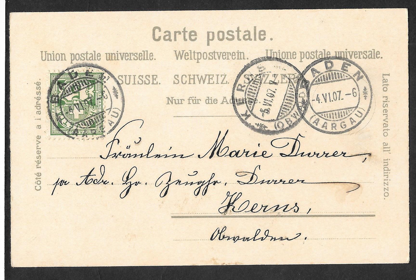 Cartoline postali: Baden Kurhaus mit Personen – Usato da Olten venduto da clotaldi 1