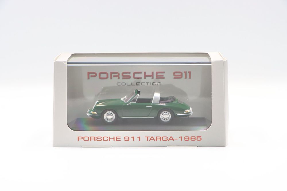 Modèle Réduit Atlas Porsche 911 Targa 1965 - Échelle 1/43, Couleur Verte, Métal Et Plastique, Neuf