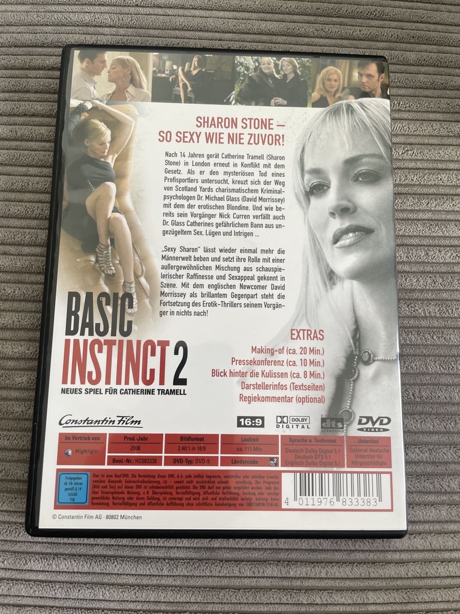 Tutti i DVDs: DVD Basic Instinct 2 - Top Zustand! Sharon Stone Thriller – Usato da Sargans venduto da Didis 1