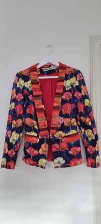 Designer Mackenzie Mode Blazer Jacke, Gr. 34, Blumenmuster