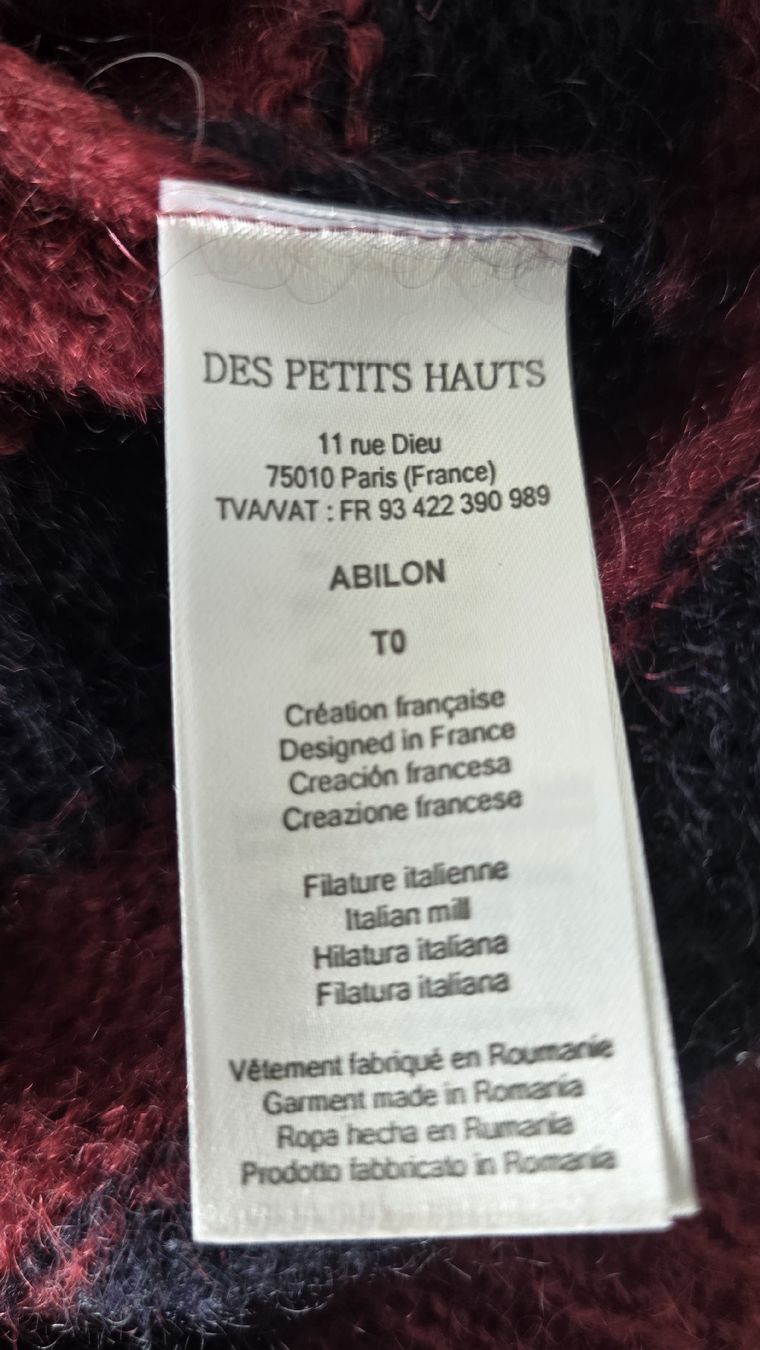 Des Petits Hauts Maglioni & Felpe: Pull Des Petits Hauts Abilon rayé rouge noir taille T34 – Nuovo (secondo la descrizione) da Courgevaux venduto da AT12 3