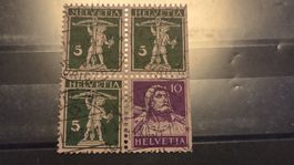 1934 Z17z geriffelt im 4er Block aus Markenheft
