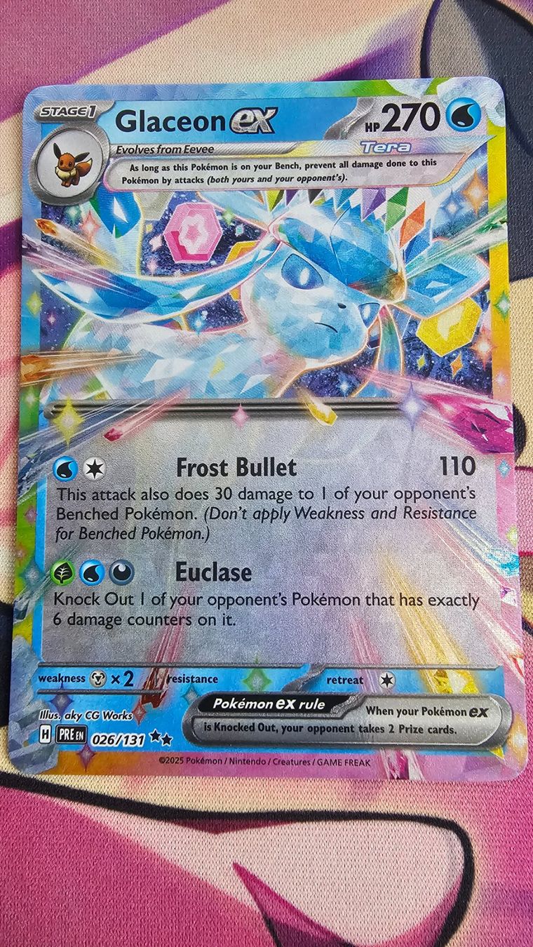 Pokémon Carte collezionabili: Glaceon ex #26 Pokemon Prismatic Evolutions – Nuovo (secondo la descrizione) da Zollikofen venduto da AdrianG.