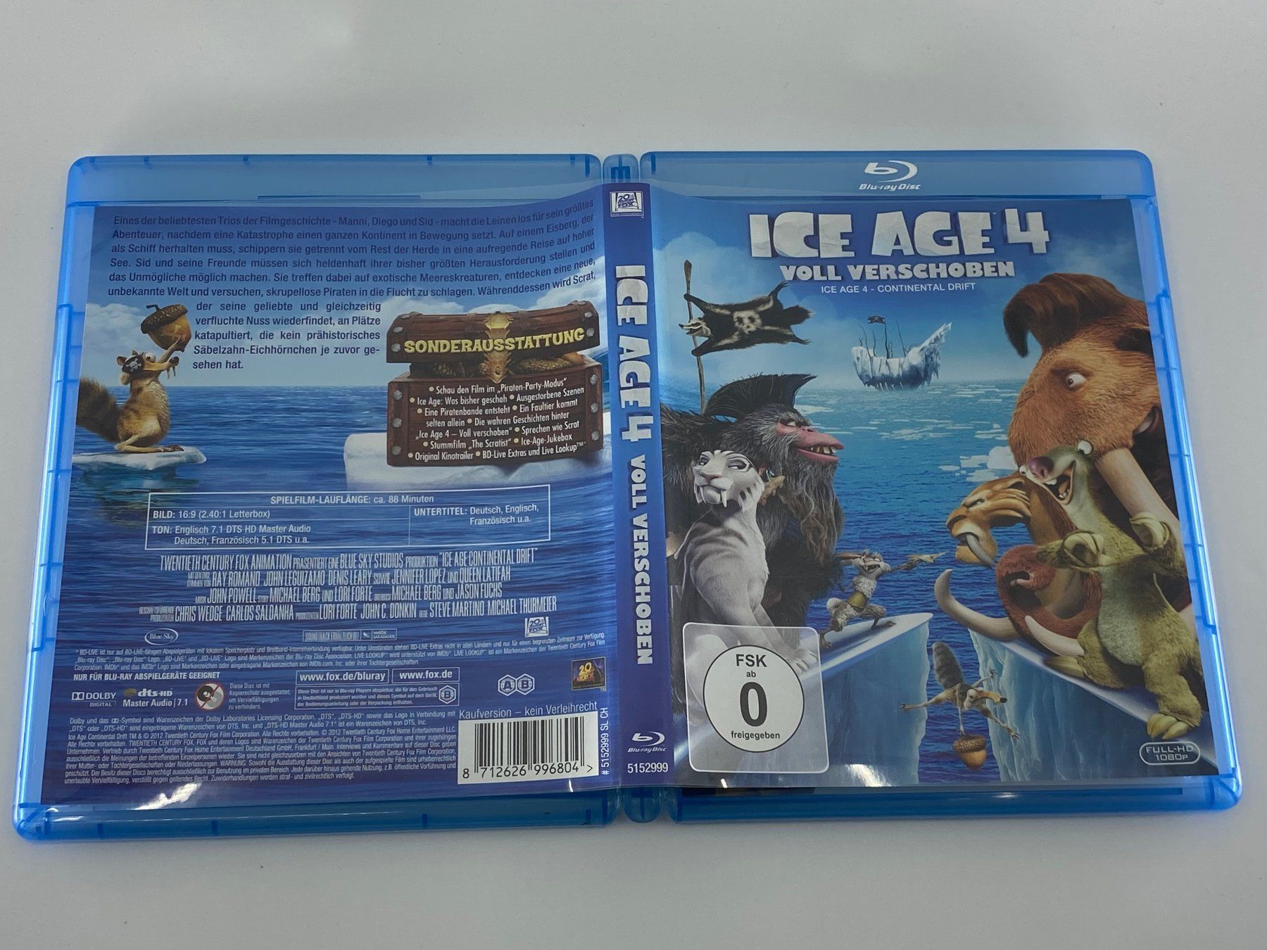 Tutti i DVDs: DVD -  Ice Age 4 - Voll verschoben - Blue-Ray – Usato da Langwiesen venduto da Restposten-24