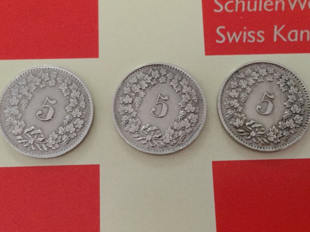 Tutti le monete: 5 Rappen - TRIO 1944 ss-vz/vz – Usato da Elsau venduto da herbybay 1